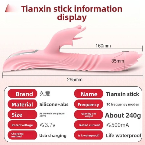 SMT2986 - Chày rung tình yêu 2 đầu sưởi ấm đến 42 độ có lưỡi liếm