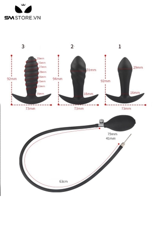 SMT3011 - Anal pump silicon với lõi cứng trong có độ đàn hồi cao