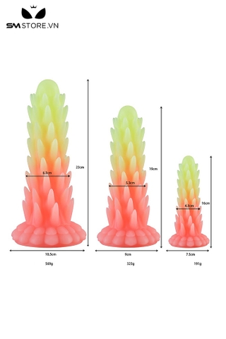 SMT3015 - Dương vật giả khủng lồ có gai silicon mềm đế dính tường