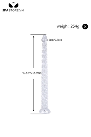SMT3017 - Dương vật giả siêu dà hình vảy cá đế dính tường và 3 size
