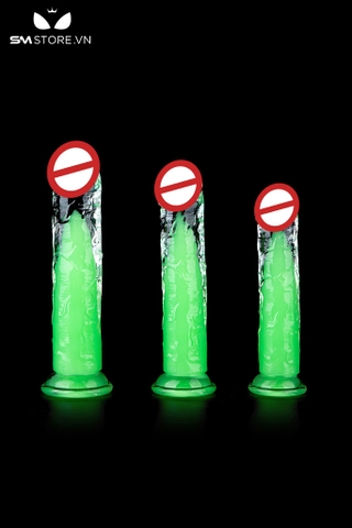 SMT3034 - Dương vật giả dạ quang xanh lá cây silicon mềm dẻo