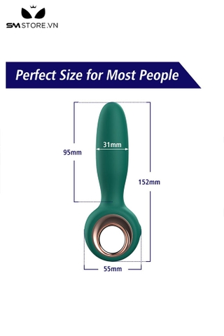 SMT3037 - Máy rung hậu môn silicon có tay cầm sạc điện dài 152mm