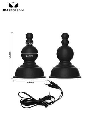 SMT3039 - Hút núm vú silicon sốc điện dài 90mm với đáy tròn nhô cao