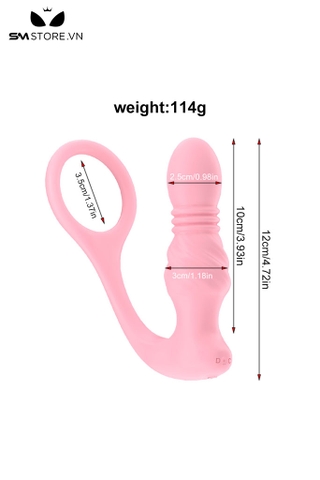 SMT3050 - Máy rung hậu môn mix vòng đeo dương vật silicon sạc điện