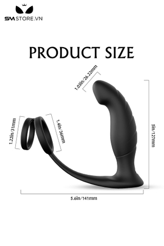 SMT3066 - Vòng rung dương vật chống xuất tim sớm và butt plug