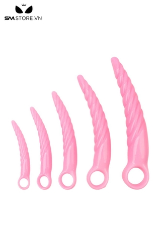 SMT3083 - Đồ chơi hậu môn hình lưỡi liềm và xoắn ốc có 5 size