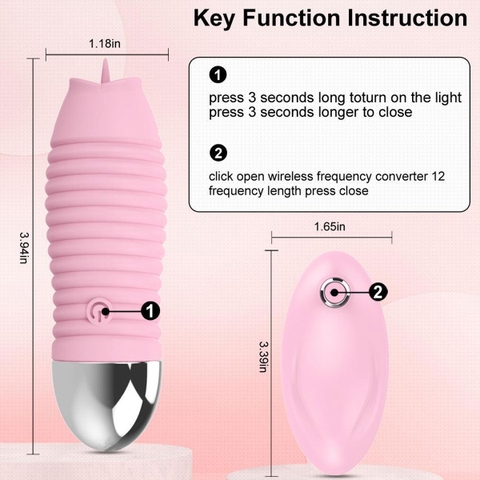 SMT3095 - Trứng rung tình yêu không dây có lưỡi liếm điều khiển từ xa