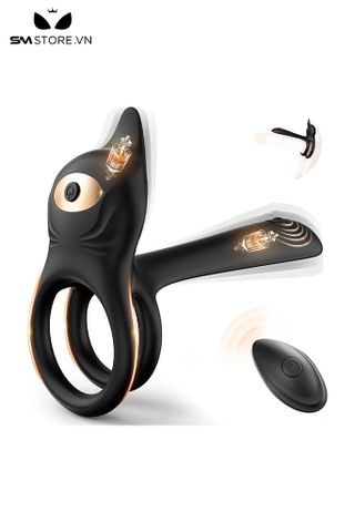 SMT3114 - Vòng rung đeo gốc dương vật điều khiển từ xa dài 14cm