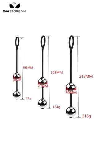 SMT3120 - Anal bead inox với chuỗi hạt chất liệu dây bằng silicon co giãn