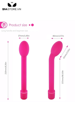 SMT3130 - Gậy rung silicon dài 21cm thiết kế đầu tròn kích thích dương vật