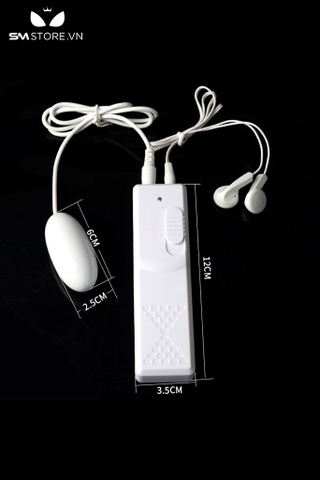 SMT3147 - Trứng rung tình yêu giá rẻ có dây và tai nghe đi kèm dài 6cm