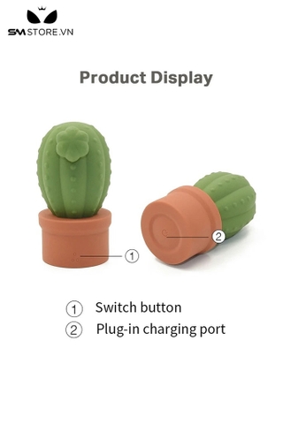 SMT3151 - Máy rung âm vật mini ngụy trang cây xương rồng có chậu