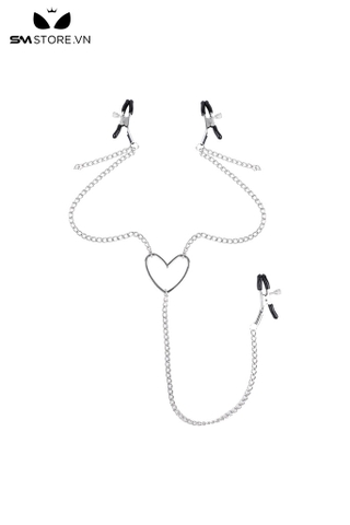 SMT3175 - Kẹp âm vật 3 đầu thiết kế hình trái tim rỗng ở giữa bằng inox