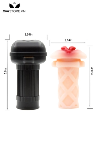 SMT3195 - Cốc thủ dâm có âm đạo giả 1 đầu tháo rời silicon dài 15cm