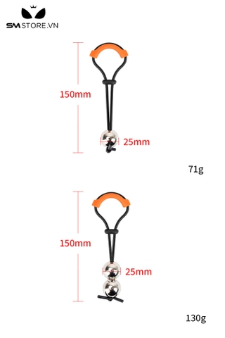 SMT3202 - Tạ đeo gốc dương vật với chuỗi hạt inox đường kính 25mm