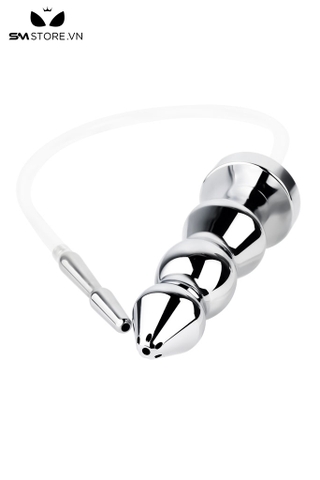 SMT3206 - Dụng cụ thụt rửa hậu môn bằng inox với butt plug 3 tầng