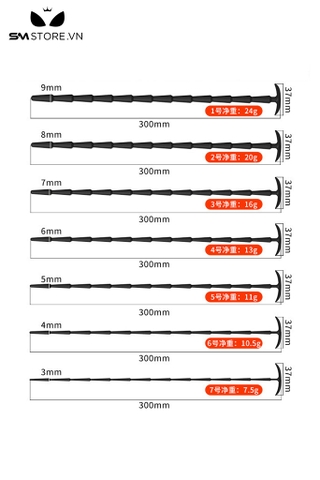 SMT3210 - Sounding silicon kích thích niệu đạo thiết kế hình mũ dài 30cm