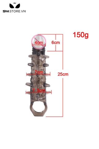 SMT3229 - Bao cao su gai rung đôn dên silicon đường kính 7.5cm