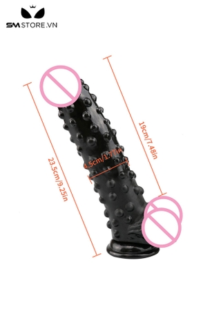 SMT3231 - Dương vật giả trong suốt silicon có bi đế dính tường