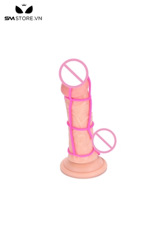 SMT3232 - Vòng đeo gốc dương vật có quai và lỗ thoáng silicon đàn hồi