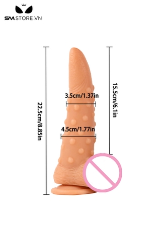SMT3233 - Dương vật giả gắn tường có bi nổi quanh dài 22.5cm