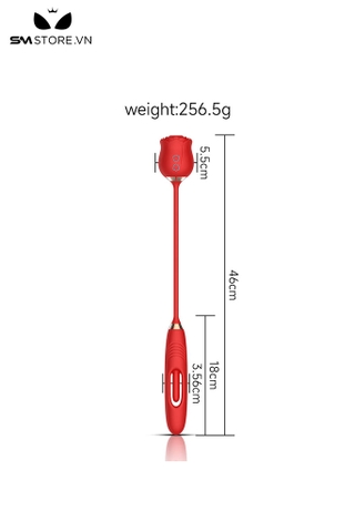 SMT3250 - Máy rung 2 đầu hoa hồng và đầu dương vật dài 46cm