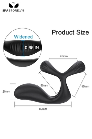 SMT3252 - Vòng rung dương vật silicon có 10 chế độ sạc điện dài 8cm