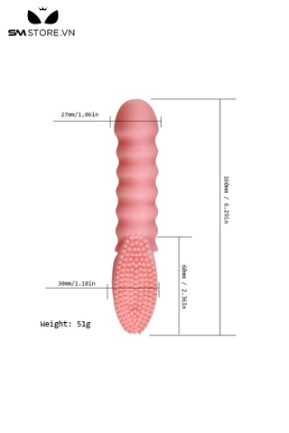 SMT3253 - Ngón tay rung có gai mềm có vân ngang dài 16cm