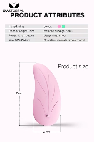 SMT3260 - Máy rung mini âm vật ngụy trang chiếc lá dài 98mm