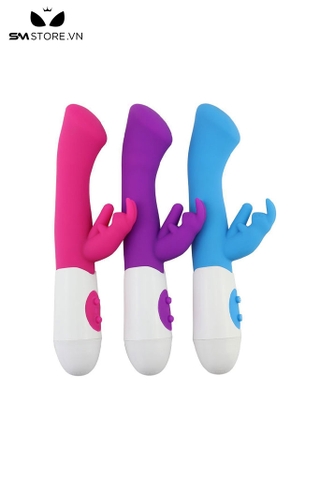 SMT3271 - Máy rung tai thỏ cầm gậy bằng silicon mềm dài 18.5cm