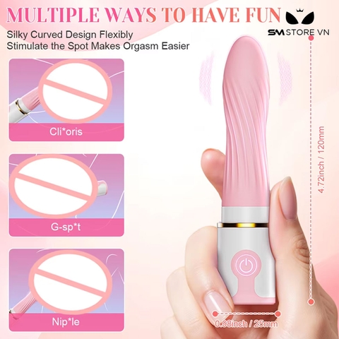 SMT3272 - Máy rung mini ngụy trang hình thỏi son có 10 chế độ