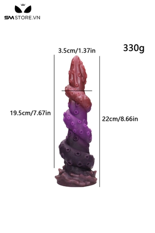 SMT3282 - Cu giả có gai và xúc tu bạch tuộc kiểu xoắn ốc dài 22cm