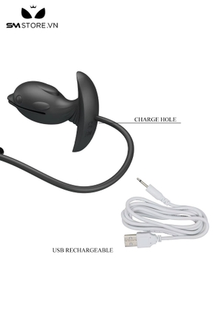 SMT3305 - Anal pump Pretty Love nguỵ trang con cá voi silicon dài 16cm