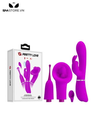 SMT3310 - Máy rung Pretty Love có đầu thay thế và lưỡi liếm dài 20cm