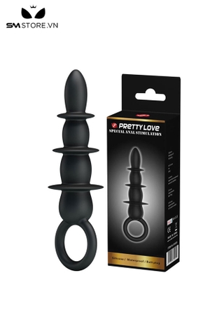 SMT3333 - Đồ chơi hậu môn silicon Pretty Love có 5 tầng dài 132mm