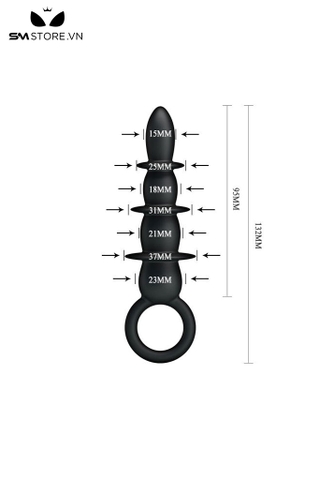 SMT3333 - Đồ chơi hậu môn silicon Pretty Love có 5 tầng dài 132mm