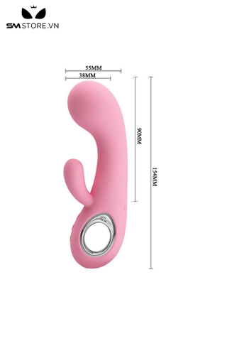 SMT3335 - Máy rung đầu dương vật tai thỏ silicon Pretty Love dài 154mm