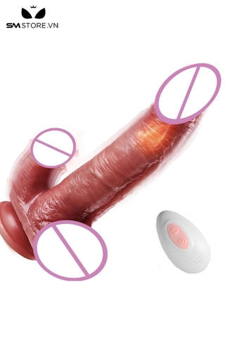 SMT3345 - Chim giả silicon rung thụt có lưỡi liếm điều khiển dài 21cm