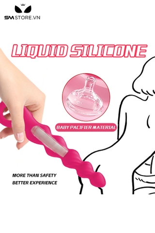 SMT3346 - Anal bead silicon chuỗi hạt có 12 chế độ rung và sạc điện
