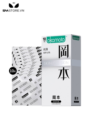 SMT3367 - Bao cao su siêu mỏng okamono skinless skin loại 3 và 10 gói