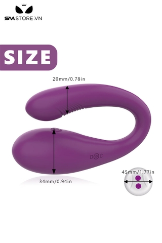 SMT3403 - Trứng rung 2 đầu silicon điều khiển từ xa dài 19cm sạc điện