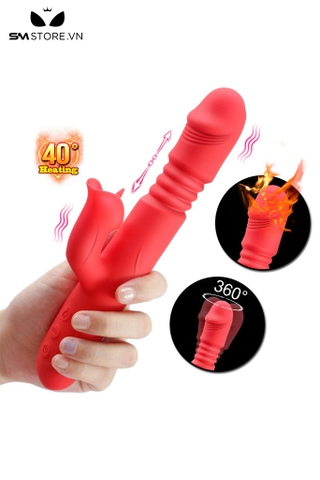 SMT3415 - Máy rung đầu dương vật có lưỡi liếm và sưởi ấm dài 232mm