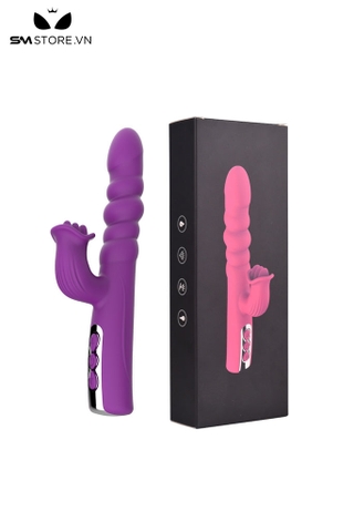 SMT3426 - Máy rung ngoáy có lưỡi liếm và nhánh tai thỏ dài 26cm