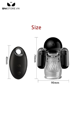 SMT3497 - Cốc thủ dâm rung thụt tự động điều khiển từ xa dài 7cm