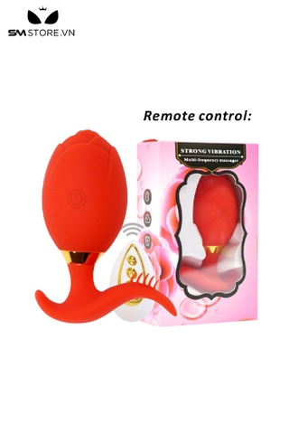 SMT3445 - Máy rung hậu môn nụ hoa hồng có gai mềm dài 8.5cm