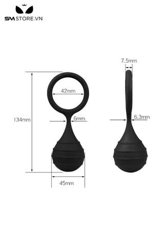SMT3491 - Vòng đeo tinh hoàn có quả cầu trọng lực silicon dài 134mm