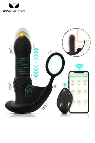 SMT3502 - Máy rung thụt đầu dương vật điều khiển qua APP kèm vòng đeo