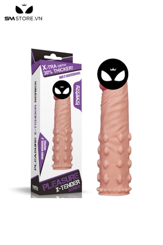 SMT3515 - Bao cao su đôn dên Love toy có bi nổi silicon dài 17.5cm