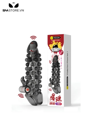 SMT3517 - Bao cao su đầu rồng đôn dên có quai đeo và bi nổi dài 18.2cm