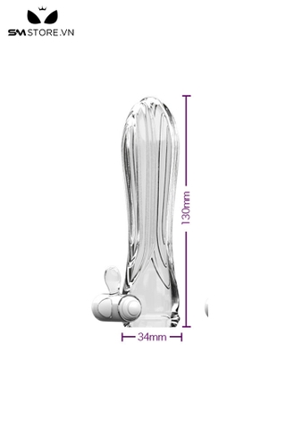 SMT3525 - Bao cao su đôn có rung mix quai đeo gân sọc dài 13cm